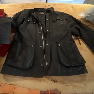 Barbour Dude Waxed military jacket - size large